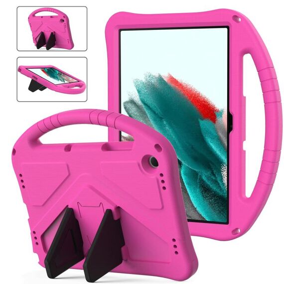 Custodia per tablet antiurto EVA per Samsung Galaxy Tab A9+ con supporto (rosa rossa)