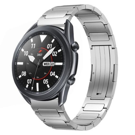 Per Samsung Galaxy Watch3 45mm 22mm cinturino in lega di titanio a forma di I (argento)