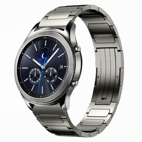 Per Samsung Gear S3 Classic 22mm cinturino in lega di titanio a forma di I (grigio)