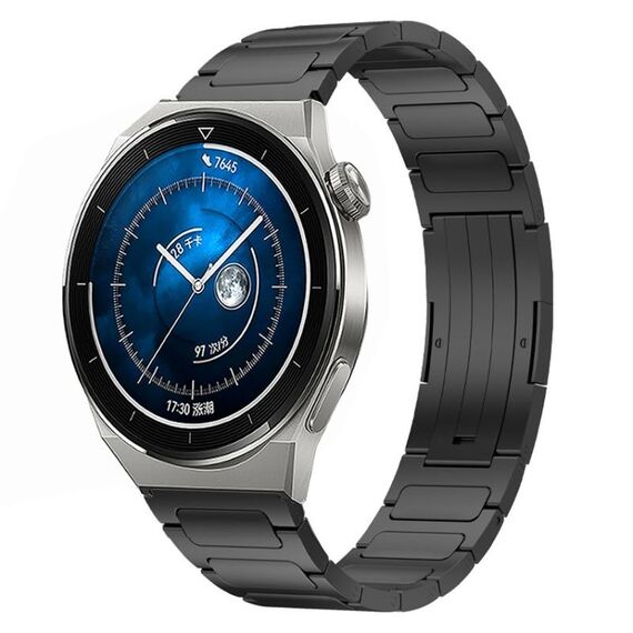 Per Huawei Watch GT3 Pro 46mm 22mm cinturino in lega di titanio a forma di I (nero)