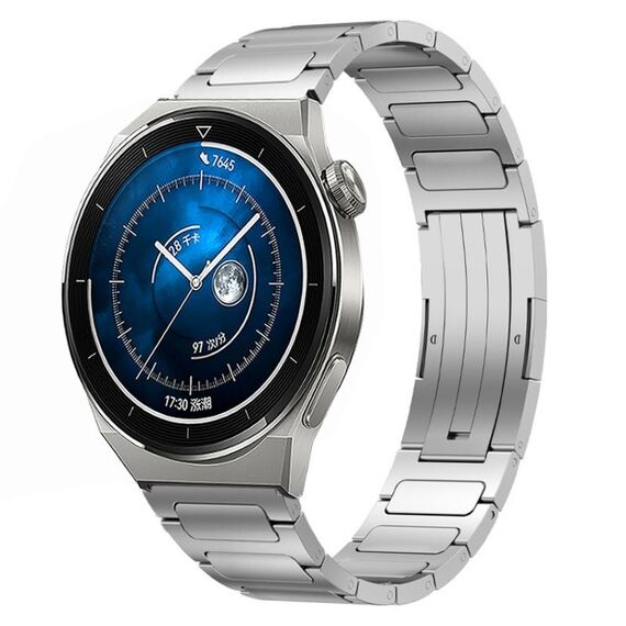 Per Huawei Watch GT3 Pro 46mm 22mm cinturino in lega di titanio a forma di I (argento)