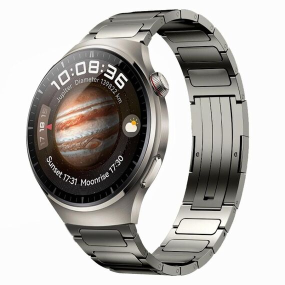 Per Huawei Watch 4 cinturino in lega di titanio a forma di I da 22 mm (grigio)