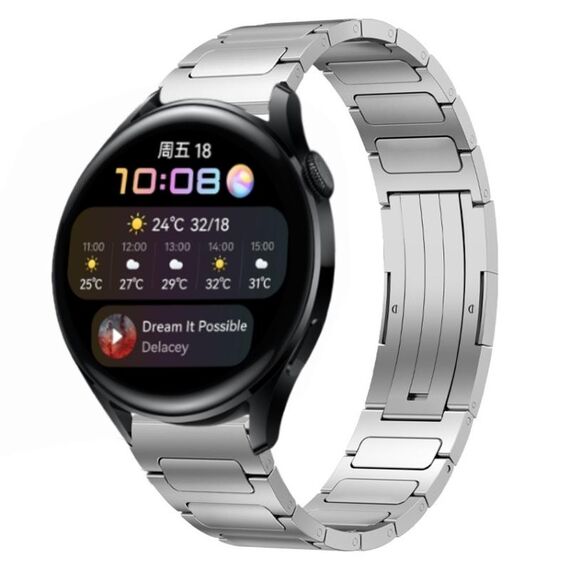 Per Huawei Watch 3 22mm cinturino in lega di titanio a forma di I (argento)