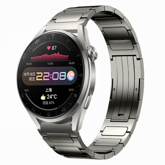 Per Huawei Watch 3 Pro 22 mm cinturino in lega di titanio a forma di I (grigio)