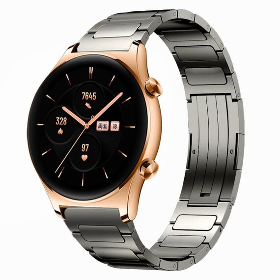 Per Honor Watch GS 3 22mm cinturino in lega di titanio a forma di I (grigio)