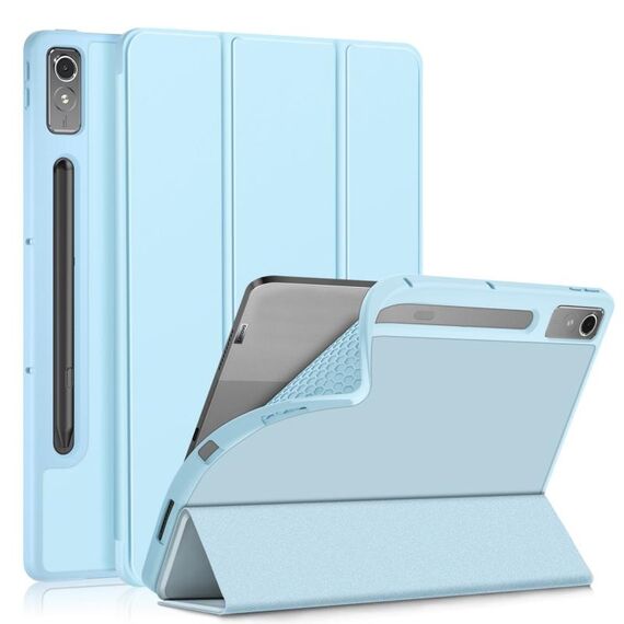 Per Lenovo Tab P12 12.7 2023 Custodia per tablet in pelle TPU intelligente a 3 pieghe (blu cielo)