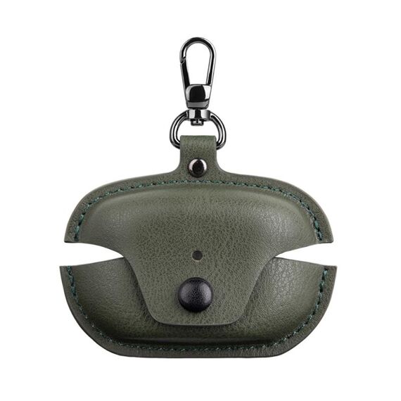 Custodia protettiva per auricolari TWS in pelle Sony WF-1000XM5 con gancio (verde)