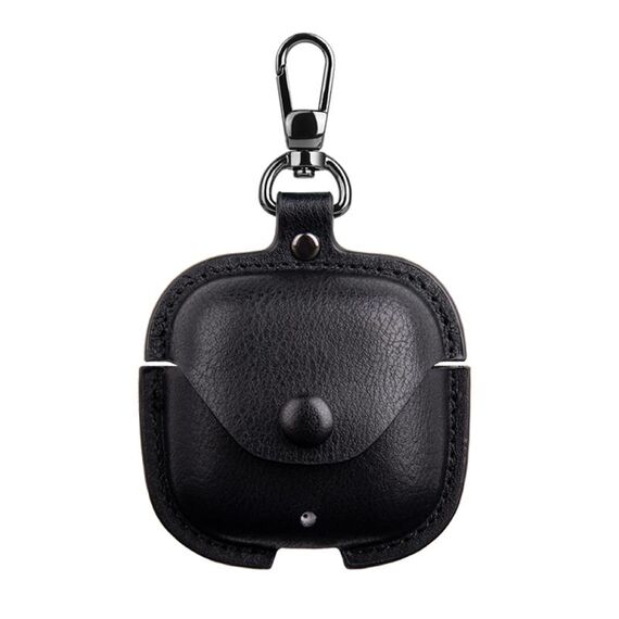 Per Huawei FreeBuds SE 2 Custodia protettiva per auricolari TWS in pelle con gancio (nero)