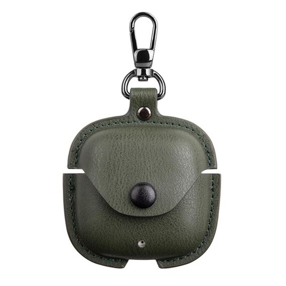 Per Huawei FreeBuds SE 2 Custodia protettiva per auricolari TWS in pelle con gancio (verde)