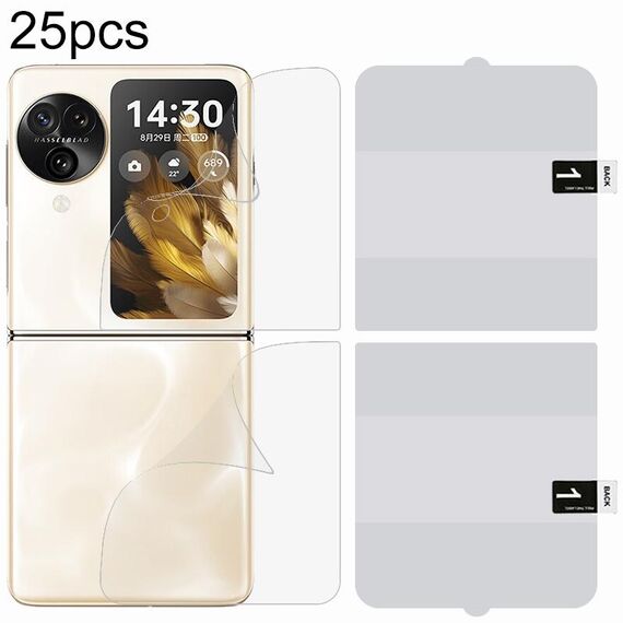 Per OPPO Find N3 Flip 25 pezzi Protezione posteriore a schermo intero Pellicola idrogel antideflagrante