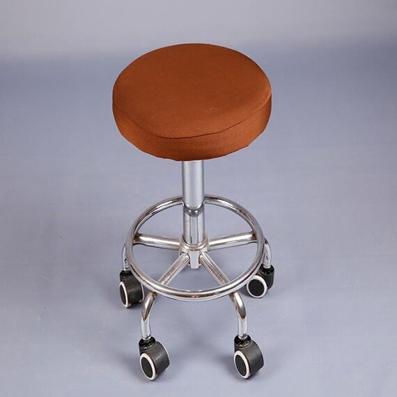 Per diametro 28-35 cm Coprisedie rotonde girevoli con manica per sgabello elasticizzata rotonda (colore caffè)