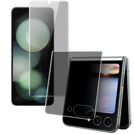 Per Samsung Galaxy Z Flip5 5G 1 imposta la pellicola idrogel curva a schermo intero anti-spia imak (schermo esterno + schermo interno)