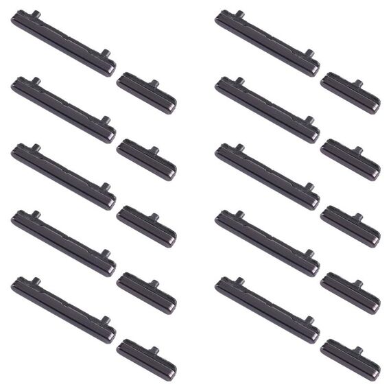 Per Samsung Galaxy S22 Ultra 5G SM-S908 10 pezzi pulsante di accensione + pulsante di controllo volume (nero)