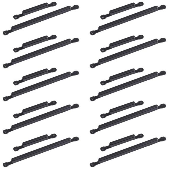 Per Samsung Galaxy A20s 10 pezzi Pulsante di accensione + Pulsante di controllo volume (Nero)