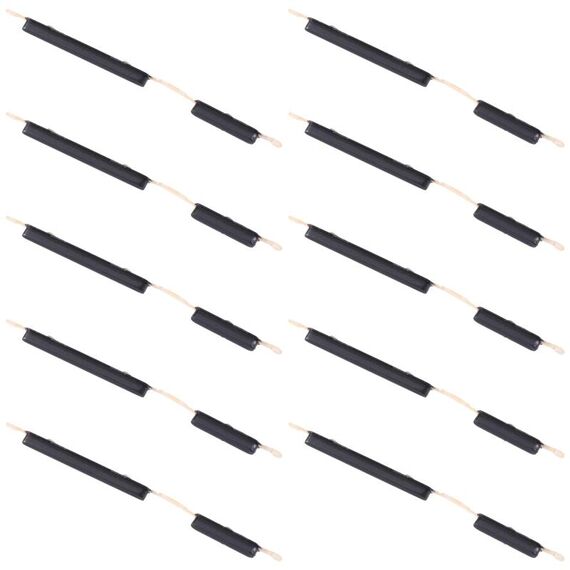 Per Samsung Galaxy M11 SM-M115 10 pezzi Pulsante di accensione + Pulsante di controllo volume (Nero)