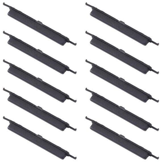 Per Samsung Galaxy A12 SM-A125 10 pezzi pulsante di accensione + pulsante di controllo volume (nero)