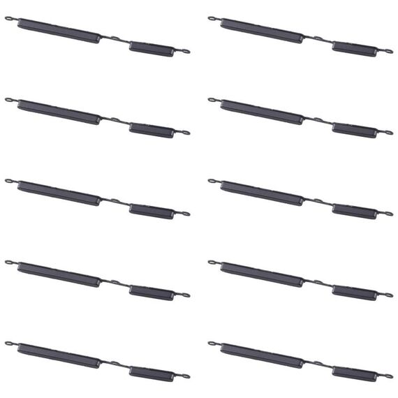 Per Samsung Galaxy A02s SM-A025 10 pezzi Pulsante di accensione + Pulsante di controllo volume (Nero)