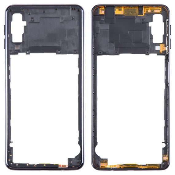 Per Samsung Galaxy A7 2018 SM-A750 Cornice con cornice centrale (nero)