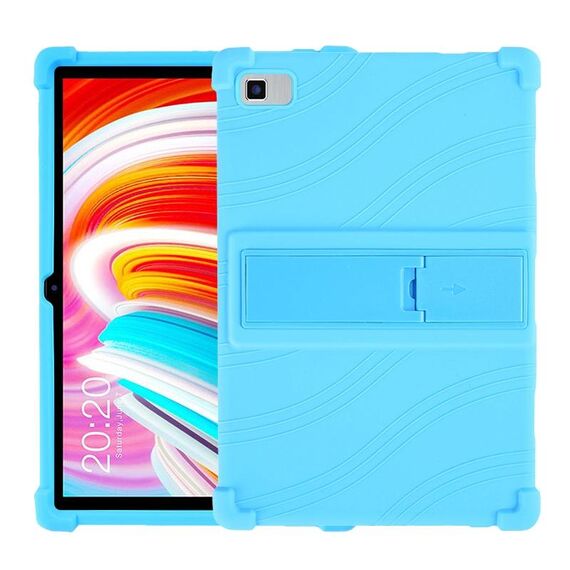 Per Teclast M40 Custodia protettiva per tablet in silicone antiurto con supporto (blu cielo)