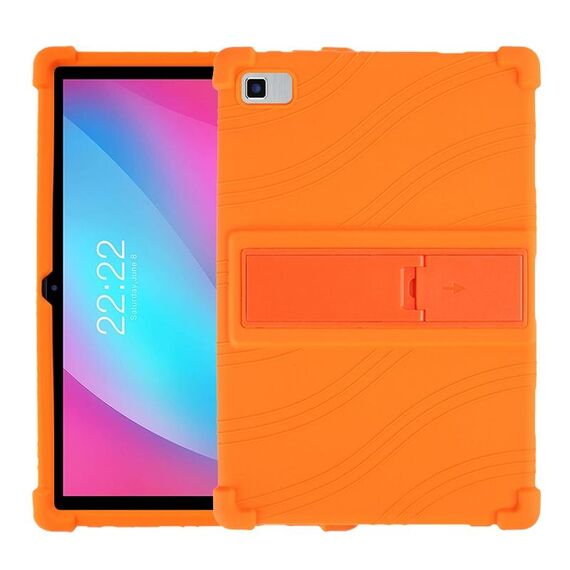 Per Teclast P20 Custodia protettiva per tablet in silicone antiurto con supporto (arancione)