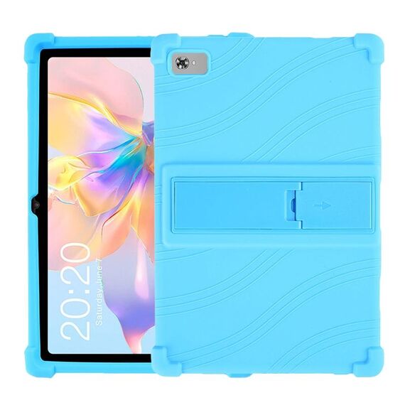 Per Teclast P40 HD Custodia protettiva per tablet in silicone antiurto con supporto (blu cielo)