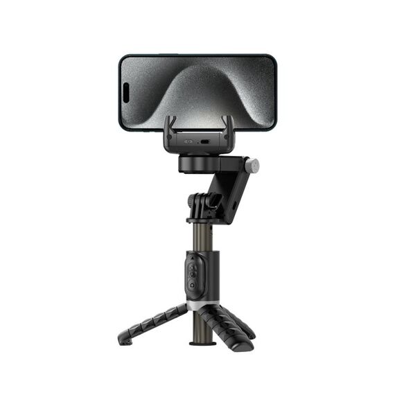 Q18 Desktop Intelligent Tracking Stabilizzatore cardanico Multi-funzione Fill Light Selfie Stick (Nero)