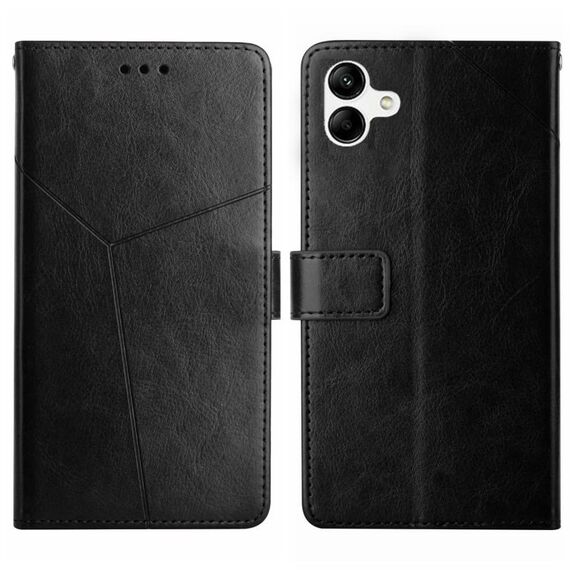 Per Samsung Galaxy A05 Custodia per cellulare in pelle con motivo a Y (nera)