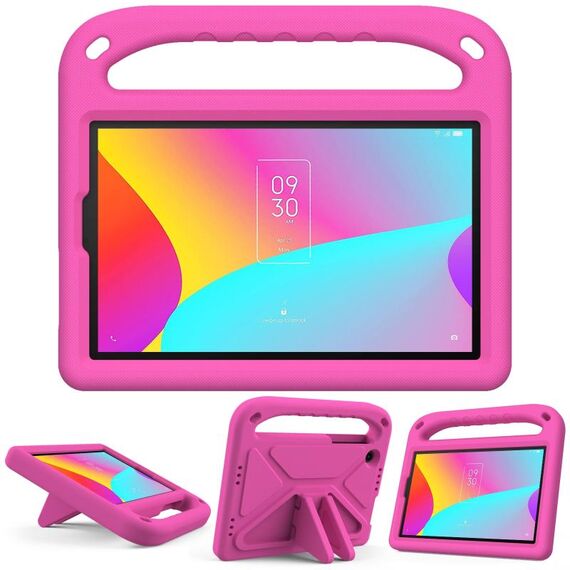 Per TCL Tab 8 LE Custodia per tablet antiurto in EVA con supporto (rosa rossa)
