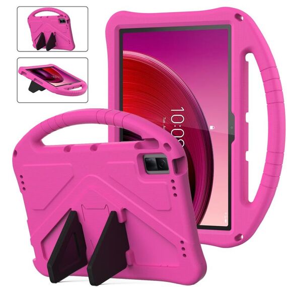 Per Lenovo Tab M10 5G 2023 Custodia tablet antiurto EVA con supporto (rosa rossa)