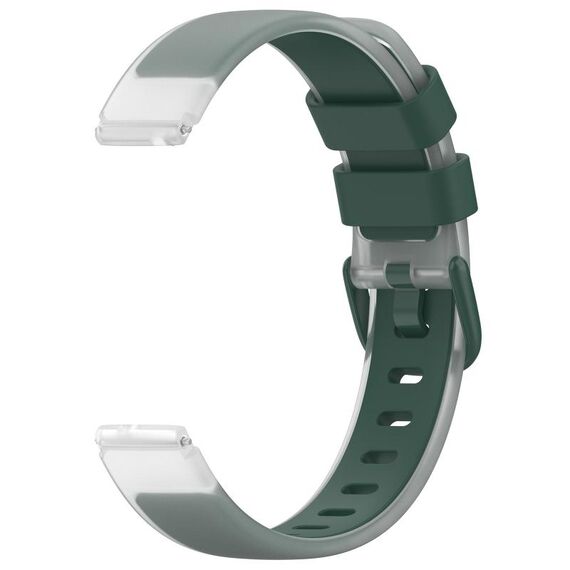 Cinturino per orologio universale in silicone trasparente bicolore da 12 mm (verde)