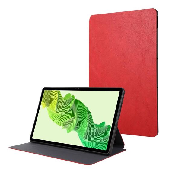 Custodia per tablet in pelle Crazy Horse semplice per Realme Pad 2 (rossa)