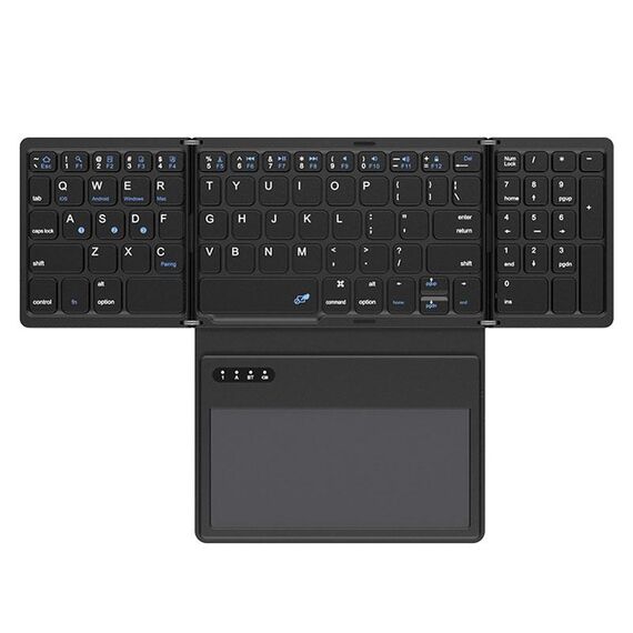 Tastiera Bluetooth wireless in pelle con tastiera universale portatile esterna multi-sistema Touch-Pad