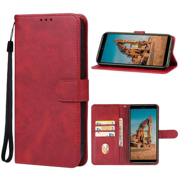 Per la custodia in pelle per telefono Ulefone Armor X12 (rossa)