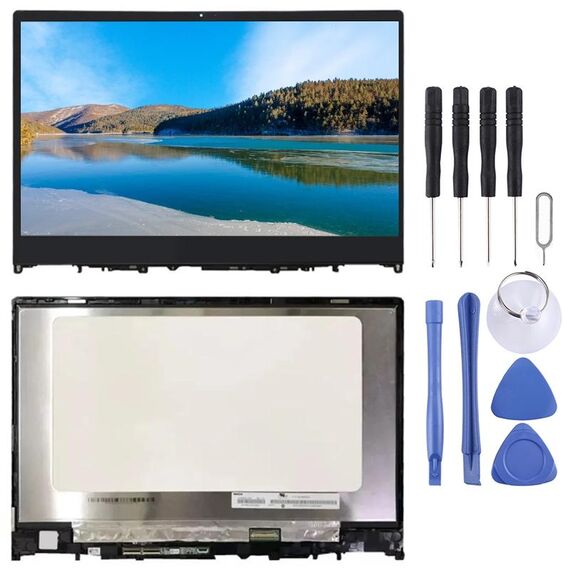 Per Lenovo Yoga 530-14IKB FHD LCD Screen Digitizer assemblaggio completo con cornice