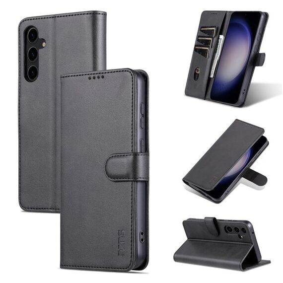 Per Samsung Galaxy S23 FE 5G AZNS Custodia per cellulare in pelle con texture di vitello (nero)
