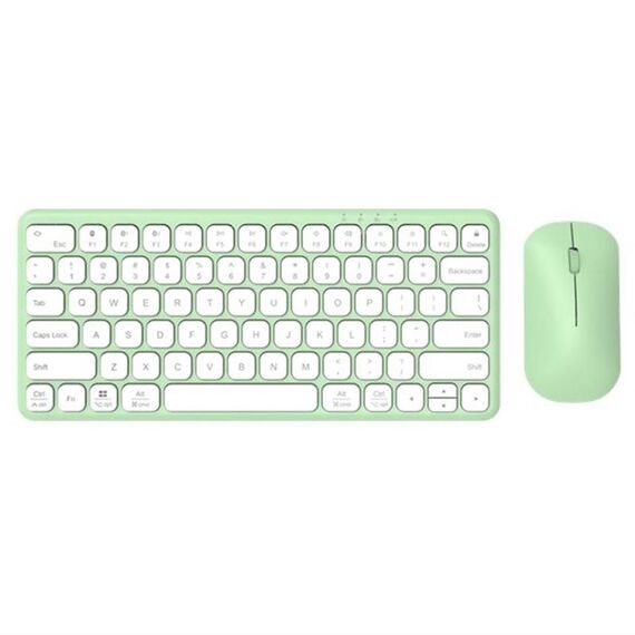 B087 Tastiera e mouse wireless dual mode portatili 2.4G a 78 tasti, stile: set tastiera e mouse verde