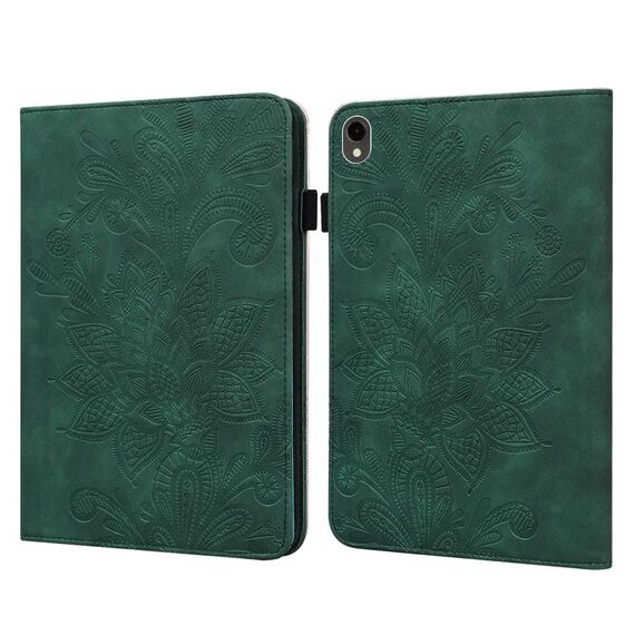 Custodia per tablet in PU con motivo floreale in pizzo per Samsung Galaxy Tab S9 (verde)