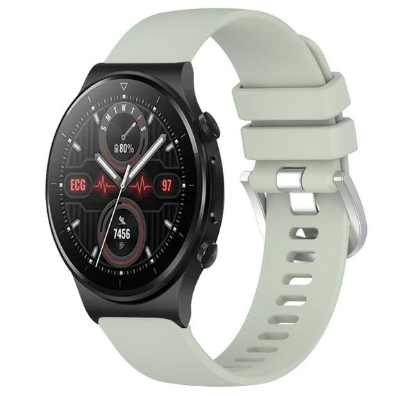 Per Huawei Watch GT2 Pro cinturino in silicone con fibbia in argento lucido liquido da 22 mm (verde)