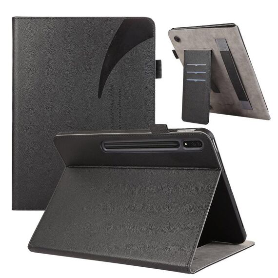 Custodia per tablet in pelle con ventosa per Samsung Galaxy Tab S9 Ultra / S8 Ultra (nera)