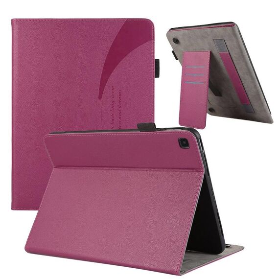 Custodia per tablet in pelle con texture litchi per Samsung Galaxy Tab S5e T720 (viola)