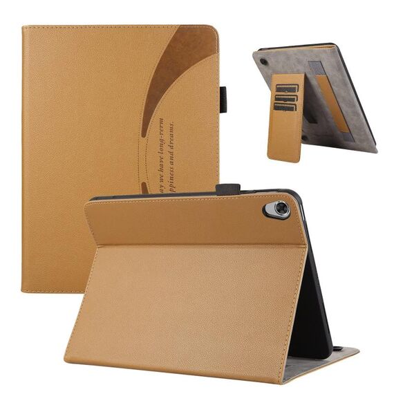 Custodia per tablet in pelle con ventosa per Lenovo Tab M10 2nd TB-X306F (marrone)