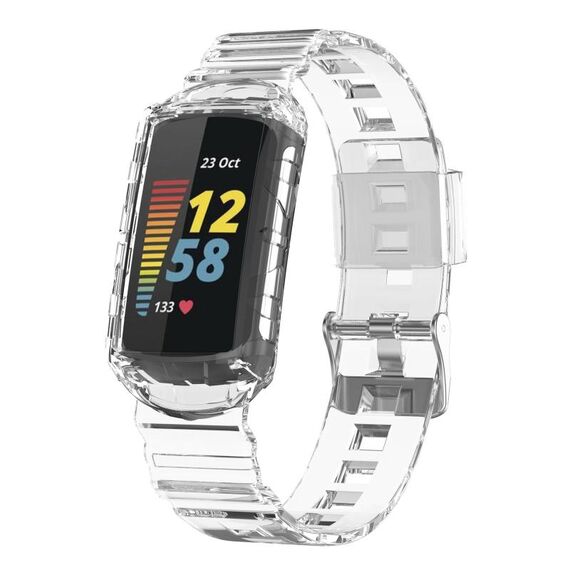 Per cinturino in TPU integrato Fitbit Charge 6 Armor (trasparente)