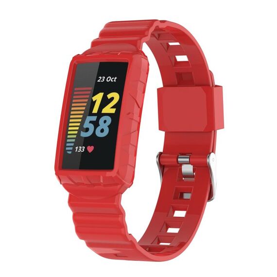 Per cinturino in TPU integrato Fitbit Charge 6 Armor (rosso)
