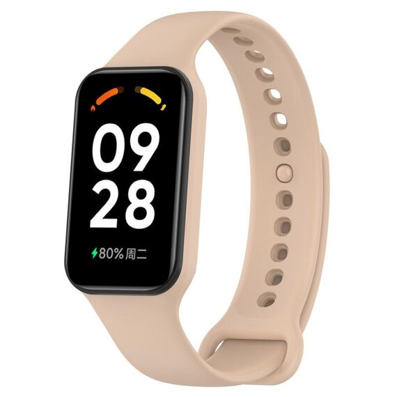 Per Xiaomi Mi Band 8 cinturino in silicone integrato attivo in tinta unita (rosa)