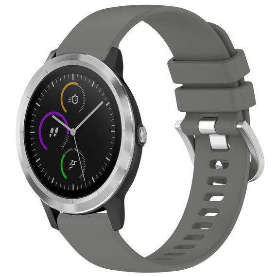 Per Garmin Vivomove3 / Garminmove3 cinturino in silicone con fibbia argento lucido liquido (grigio)
