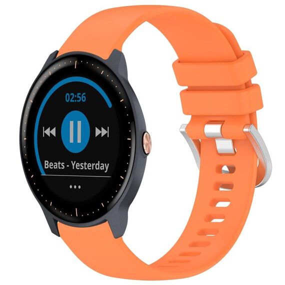 Per cinturino in silicone con fibbia argento lucido Garmin Vivoactive 3/3 Music (arancione)