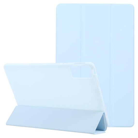 Per Xiaomi Redmi Pad SE 2023 Custodia in pelle per tablet con supporto triplo (blu cielo)