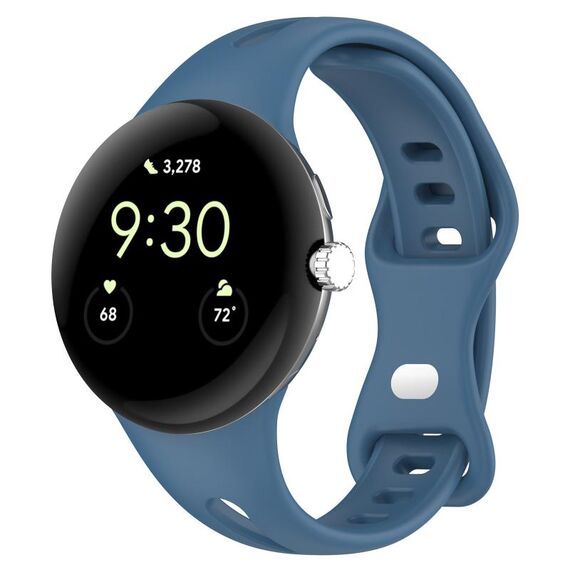 Per Google Pixel Watch 2 cinturino in silicone con fibbia a farfalla a vita piccola (blu)