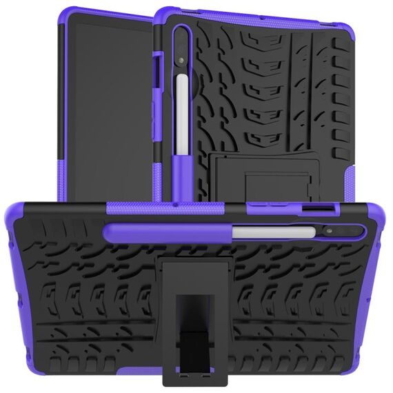Custodia in TPU con texture per pneumatici Samsung Galaxy Tab S9 + custodia per tablet PC (viola)