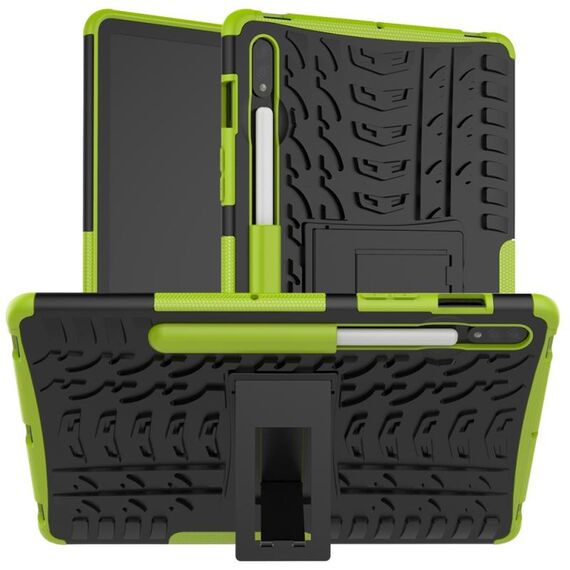 Custodia in TPU con texture per pneumatici Samsung Galaxy Tab S9 + custodia per tablet PC (verde)